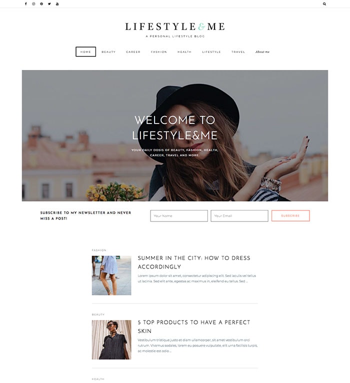 Lifestyle – By Pepper+ WordPress Theme