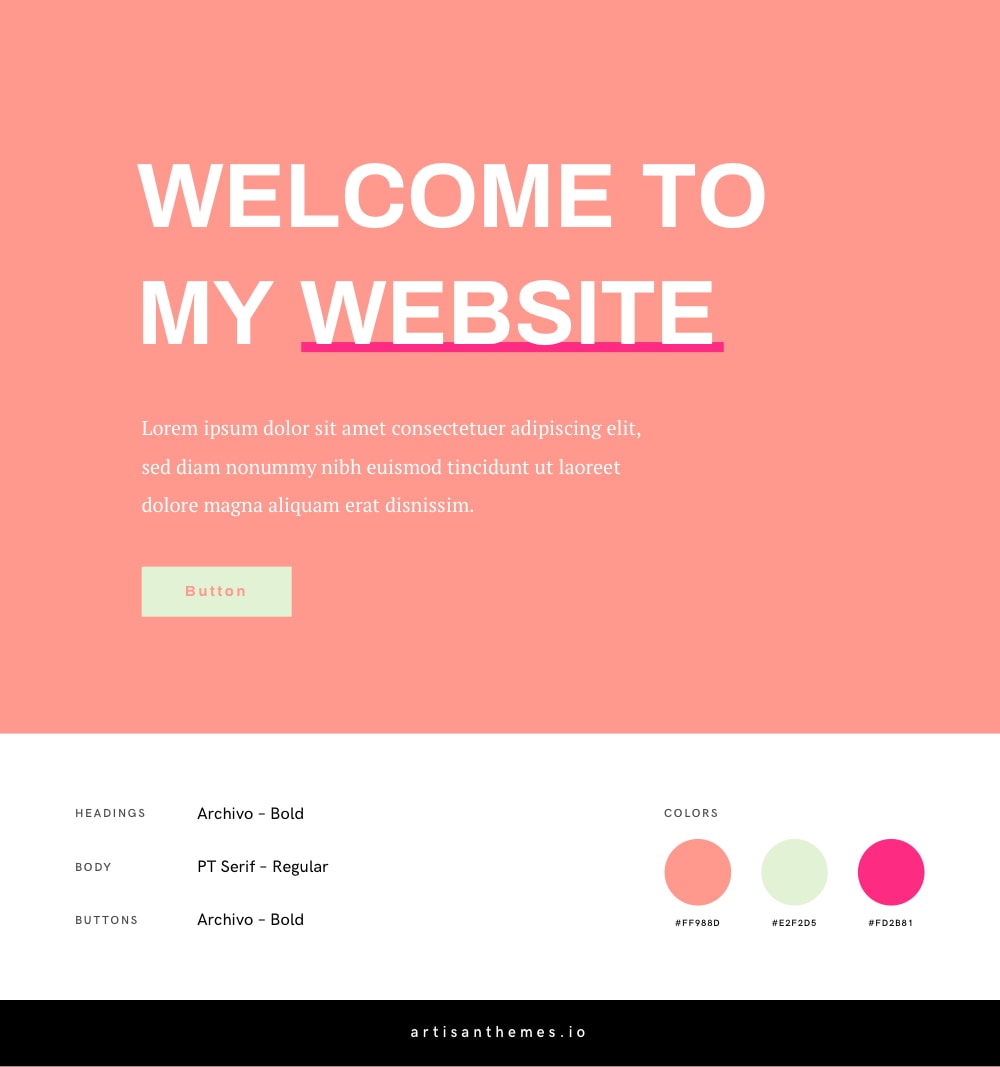 Google Fonts and Color Combination for a Feminine Website 18